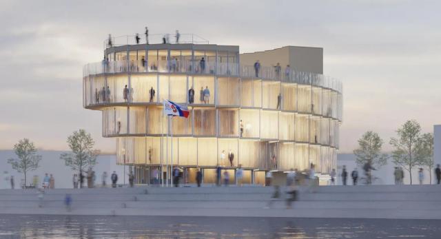 Wooden structure of Czechia’s pavilion takes shape